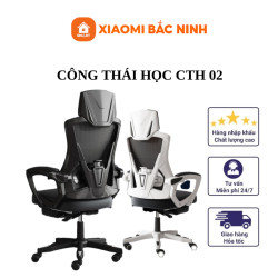Ghế Công Thái Học, Ghế Xoay Văn Phòng, Ghế Gaming CTH-02 Bảo Vệ Cột Sống- Có Tựa Đầu- Tựa Lưng Lưới- Gác Chân