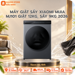 Máy giặt sấy Xiaomi Mijia MJ101 2026 Giặt 12kg, sấy 9kg – Sấy nhanh hơn, công nghệ sấy không cần nước