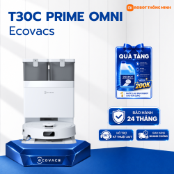 Robot hút bụi Ecovacs T30C Prime Omni | Lực hút 25.000 Pa