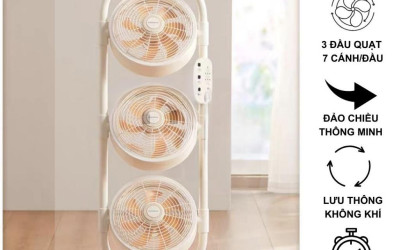 Quạt tuần hoàn 3 đầu Amadana C8: Làm mát toàn diện cho mọi không gian