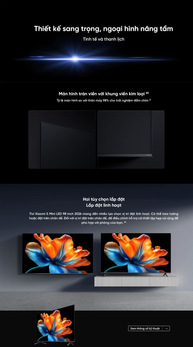 Xiaomi TV S Mini LED 98 inch 2026 hình 9